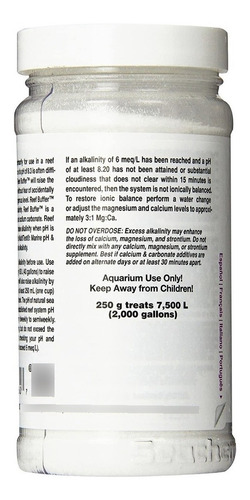 Reef Buffer 250gr Ajustador Alcalinizador Ph Acuario Marino