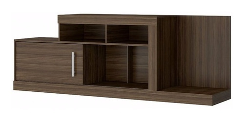 Rack Para Tv En Color Ébano Con Puerta Corrediza 1304