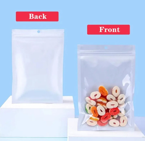 200 Bolsas Mylar Cierre Ziploc P/exhibir 12x15 Precio Xmayor Blanco
