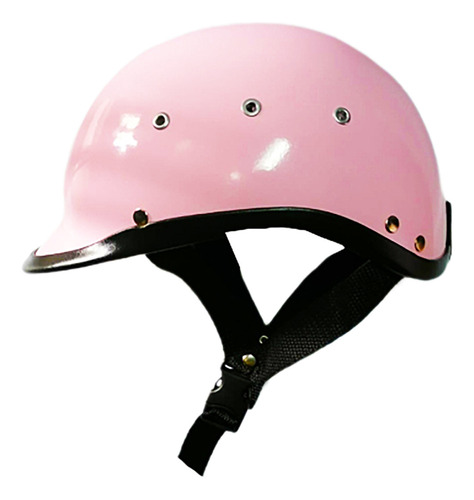 Casco De Moto Bicicleta Tipo Policia Chopper Abierto Rosa