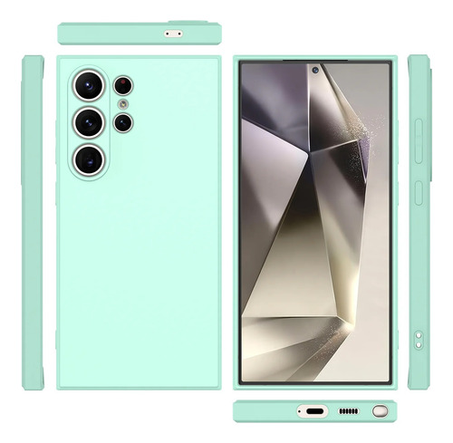 Funda Protectora De Silicona Líquida A Prueba De Golpes Para Samsung Galaxy S23 Ultra S23fe Plus