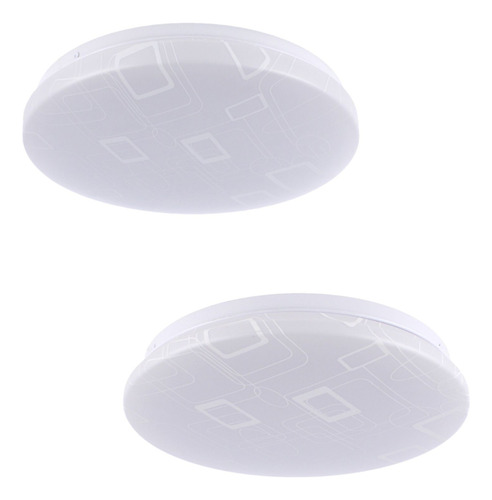 2 Luminarios Led Tipo Plafón Extra Plano 24w Y 18w Bali Adir
