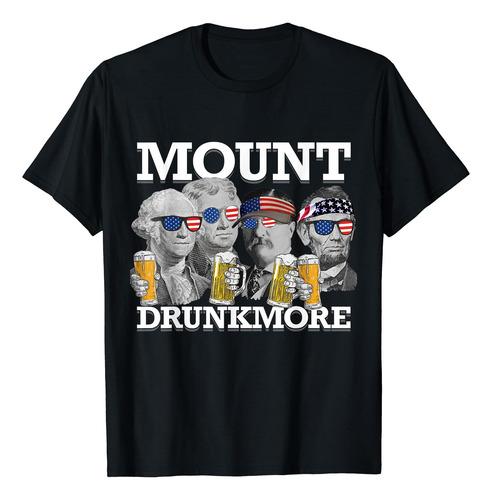 Mount Drunkmore Mount Rushmore Playera Para Beber De Los Pr