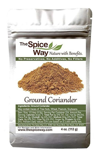 The Spice Way Ground Coriander - 4 Oz Resealable Bag