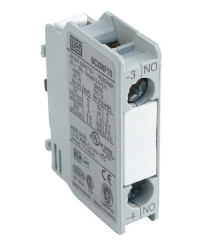 Contacto Frontal 1na P/ Contactor Weg Bcxmf10