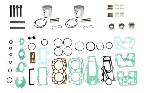 Piston Y Empaques Kit: Mercury 15 - 25 Hp (ver Años) +0.50mm