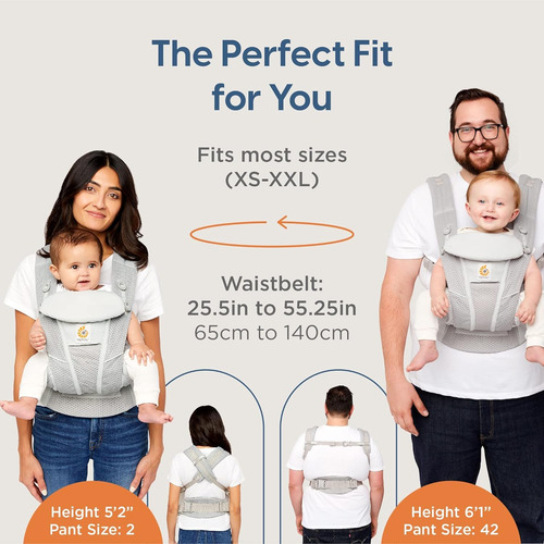 Porta-bebês Ergobaby Omni Dream Softtouch Algodão Cinza Péro