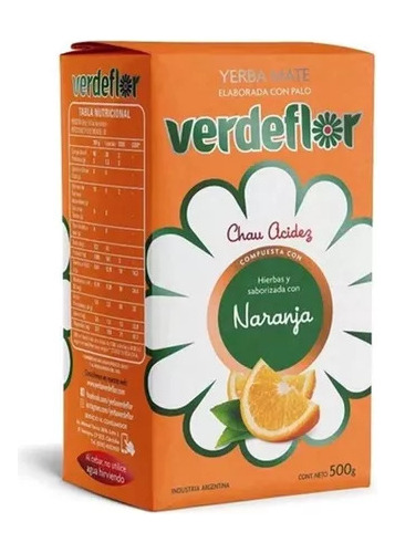 Yerba Mate Naranja Verdeflor 500 G