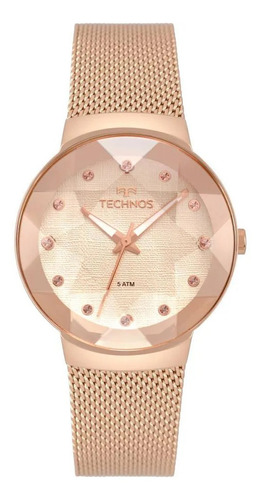 Relógio Technos Rose Feminino Crystal Swarovski 2035mpx5t