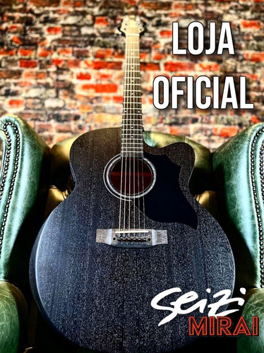 Imagem 1 de 3 de Violão Seizi Neo Shogun Mirai Solid Top Open Pore Black Bag