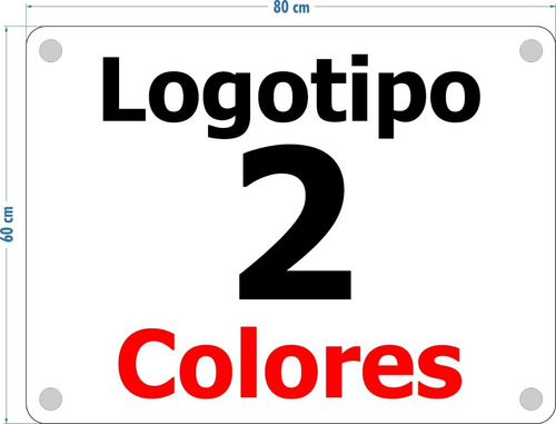 Rotulo De Acrílico A 2 Colores Incluye 4 Chapetones C/factur