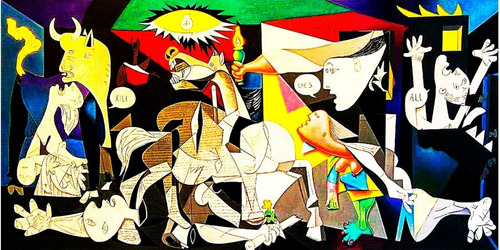 Imagen 4 de 8 de Cuadro- Guernica Pablo Picasso- Canvas 130x60 Cm.