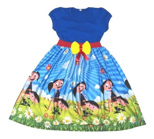Imagem 1 de 1 de Vestido Infantil Temático Diversos Temas Crianças Vestidos Infantis Temáticos Vários Festa Passeio Menina Fab1