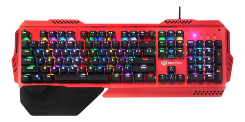 Teclado Mecanico Gamer Rgb Meetion Mk20 Rojo Blue Switch