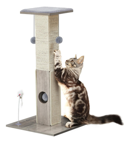 Hoobro Poste Rascador Para Gatos, 28.3 Pulgadas De Alto, Ras