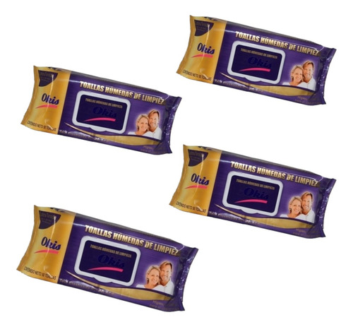 Pack De 4 Sachets Toalla Húmeda Okis (200 Un)