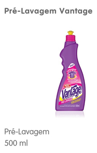 2 Vantage Tira Manchas Líquido P/ Roupas Pré-lavagem 500 Ml