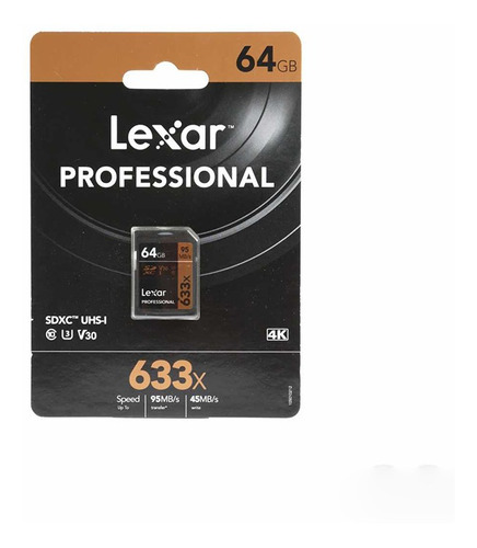 Memoria Lexar 64 Gb Professional 633x 95 Mb/s Sdxc Uhs-i