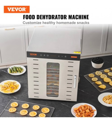 Máquina Secadora Deshidratadora De Alimentos 10 Bandejas Azul Acero