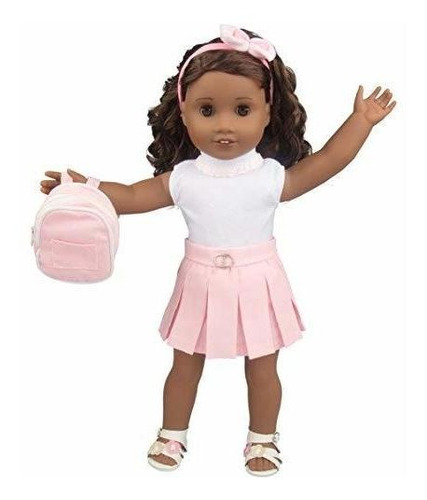 Casual School Doll Outfit For American Girl & 18  Dolls (5 P