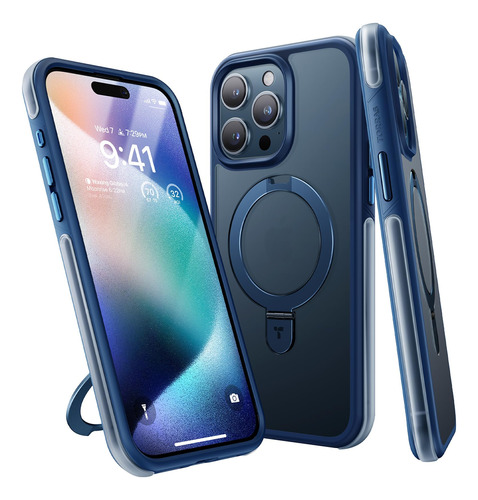 Funda Amortiguador Para iPhone 15 Pro Max Color Azul