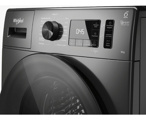 Lavarropas Whirlpool Inverter Carga Frontal 9kg Titanium