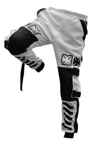 Pants Deportivo Jogger Blanco Negro Techwear Moda Japonesa