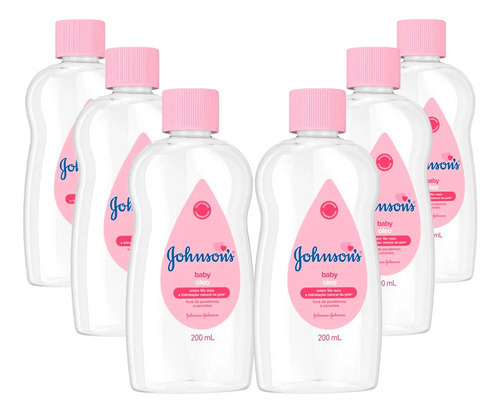 Óleo Puro Hidratante Johnsons Baby Hidratação 200ml 6 Uni