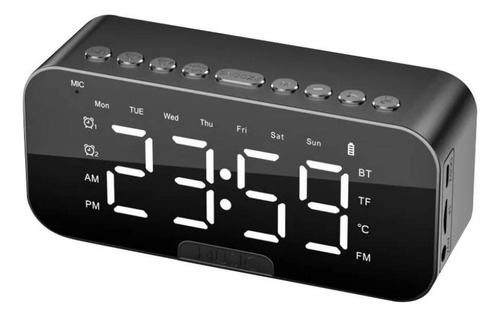 Reloj Despertador Led Radio Bluetooth Escritorio