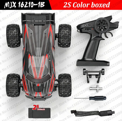 Hyper Go 16210 Mjx Carrinho De Controle Remoto 4x4 Cinza-escuro Marshall