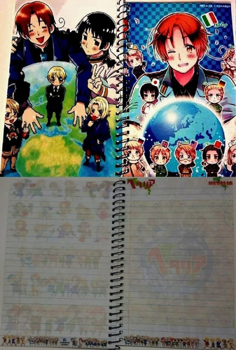 Libreta Hetalia Anime Cuaderno Anime