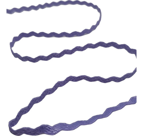 Galón Zig Zag Pasamanería Ancho 5mm Pieza X 20 Mts Lila