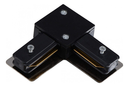 Conector Emenda Para Trilho Eletrificado Preto Branco Cor Preto L