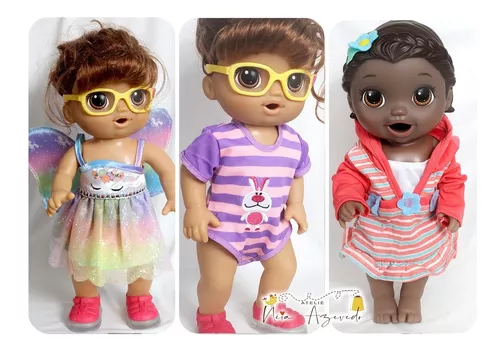 kit 4 roupas para baby alive - Vestidos para boneca Baby Alive