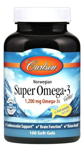 Carlson Labs Omega3 100sfgels Cubierta Gels Pescado Sfn