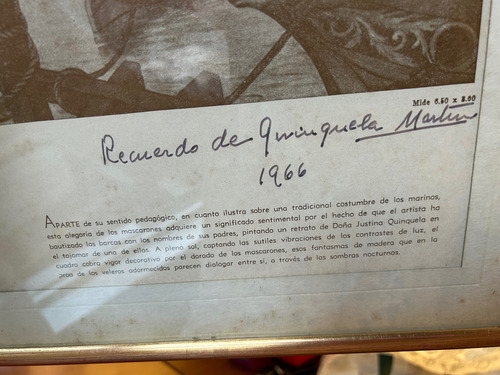 Lámina Quinquela Martín Con Firma Original Certificada (Usado)
