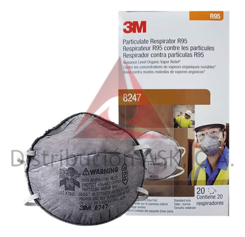 Mascarillas Para Polvo, N95 3m 8247 Tapabocas