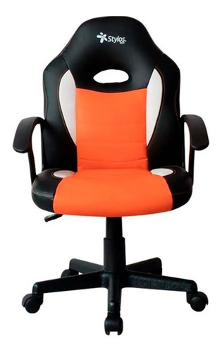 Silla Gamer Stylos Stgame1 Ergonomico Naranja Stgsgr1o