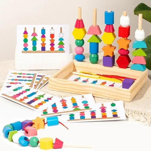 Juego De Rompecabezas Montessori Wooden Toys Que Combinan Co