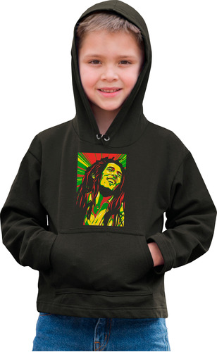Sudadera Para Niño Afelpada Con Estampado Bob Marley Barata