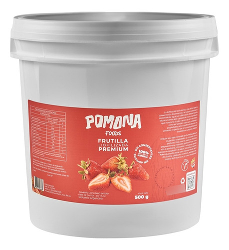 Fruta Frutilla Liofilizada 1/2 Kg Pomona Foods 100% Natural 