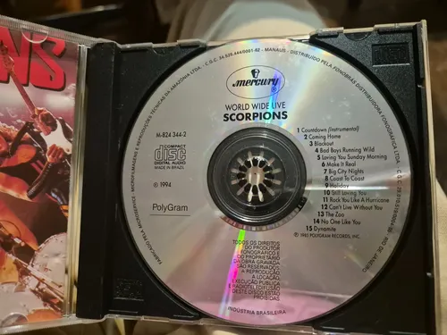 Cd Scorpions - World Wide Live (1985) Ao Vivo R. Schenker
