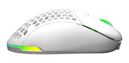 Imagen 3 de 9 de Mouse gamer de juego inalámbrico recargable VSG Aquila Fly blanco mate