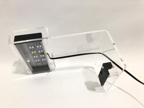Imagem 2 de 5 de Luminária Led Aquário Aqua Slim Branco/azul/verm. Bivolt