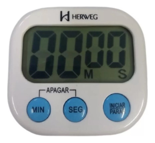 Relógio Timer Herweg 3309-021 Cor: Branco 7,5x8,0x2,0