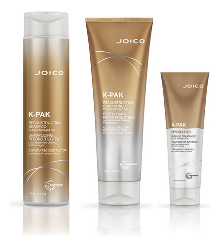 Kit Joico K-pak Shampoo + Acondicionador + Hidratante