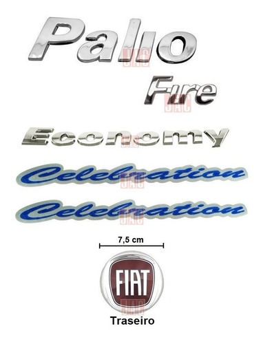 Emblemas Palio Fire Economy Celebration + Mala - 2009 À 2010