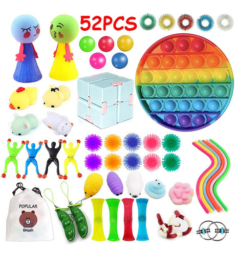 Juego De 52 Piezas Desestressante Fidget Toys Simple Dimple