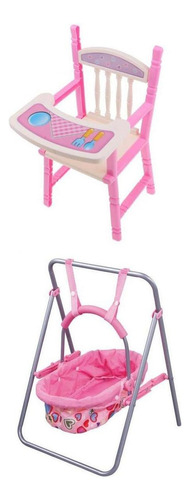 Perfect Realistic Baby Doll Swing Cuna Silla Alta Set Para