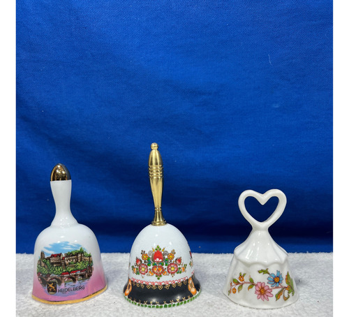 Antiguas Campanas Campanitas De Porcelana Selladas (Usado)